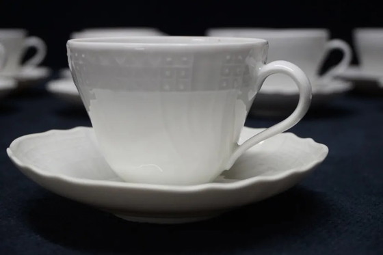 Set coppia da tè - piattino + tazza Rosenthal-Hutschenreuther., Stoviglie, Porcellana, Bianco (foto 2 di 5)