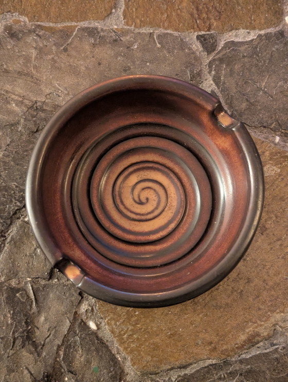 Image 1 of Vintage Brutalist Ceramic Ashtray 60s 70s