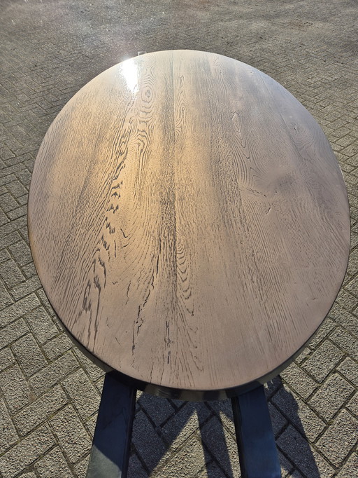 Oak Dining Table Top Bronze High Gloss