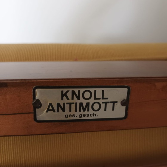 Knoll Antimott armchair, mustard-colored, Art Deco design – Textile, Wood (photo 2 of 5)