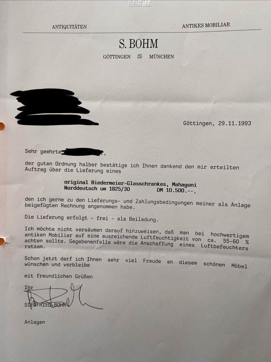 Image 1 of Vetrina Biedermeier circa 1825/30, mogano piramidale