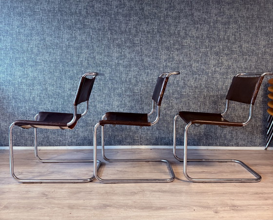 Image 1 of 3 Vintage Mart Stam S 33 Cantilever Chairs for Thonet