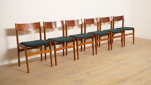 Set of 6 dining chairs | Vintage | Re-upholstered