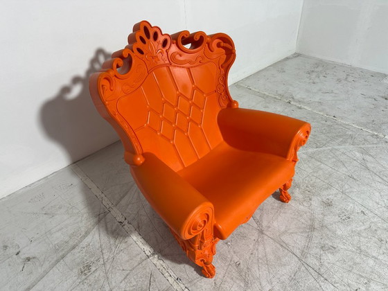 2x Slide Queen Of Love Armchairs - Moro & Pigatti - Set of 2 - Orange - Indoor & Outdoor – Plastic (photo 5 of 7)
