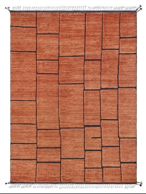 Handgeknoopt Berber wollen tapijt – 239 × 175 cm – Uitstekende staat