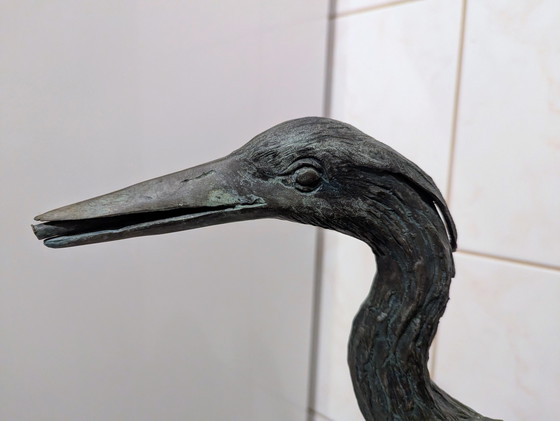 Image 1 of Sculpture de héron de haute qualité