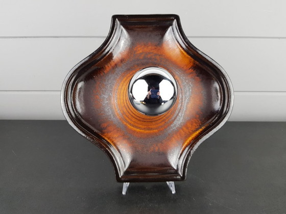 Image 1 of Juego de 2 apliques de pared Pan Keramik marrón