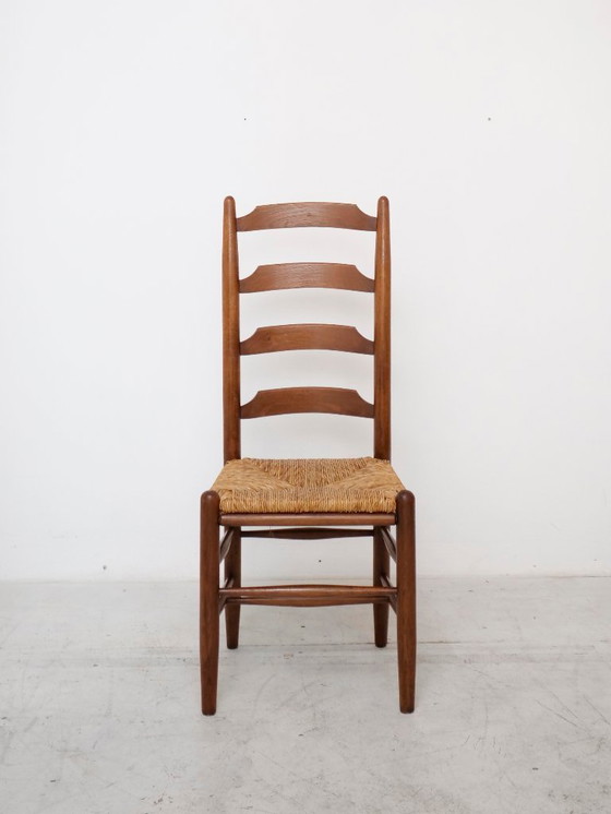 Image 1 of 4 timeless wooden and straw chairs