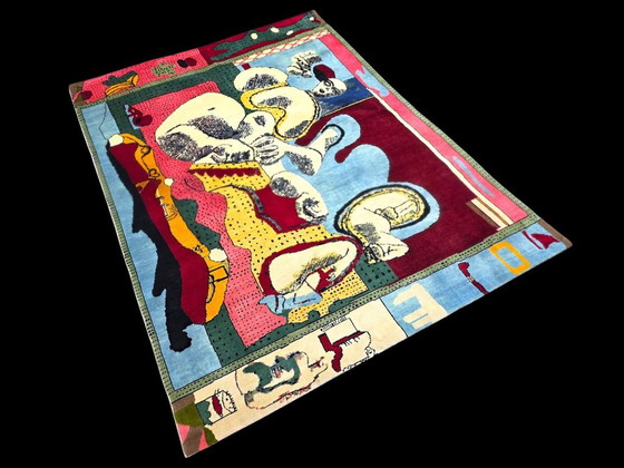 Alfombra "Dos mujeres reclinadas" de Le Corbusier – Lana, seda y algodón anudadas a mano, 250 x 190 cm. (photo 3 of 10)