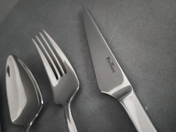 Image 1 of Rare ensemble de couverts design futuriste Giacomo Pinti, années 1990, Italie Pintinox