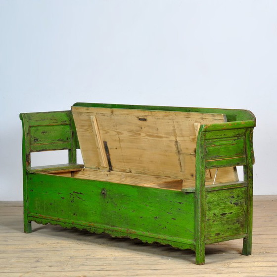 Image 1 of Antique Pine Bench, 1930’s