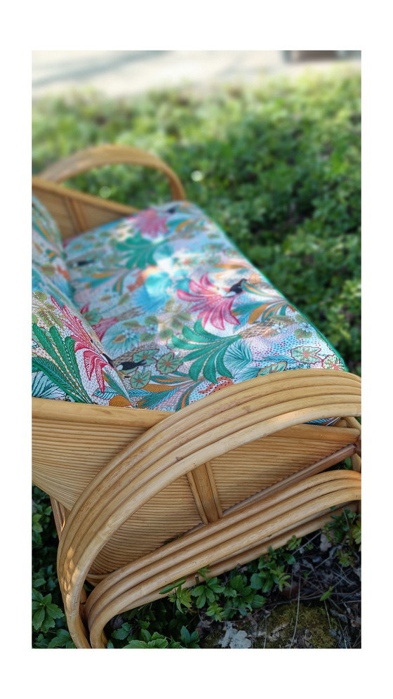 Image 1 of Divano tropicale vintage in bambù e rattan