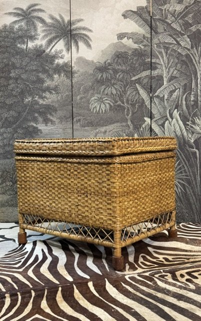 Image 1 of 2 Flamant Burmese Rattan Baskets, Side Tables, End Tables