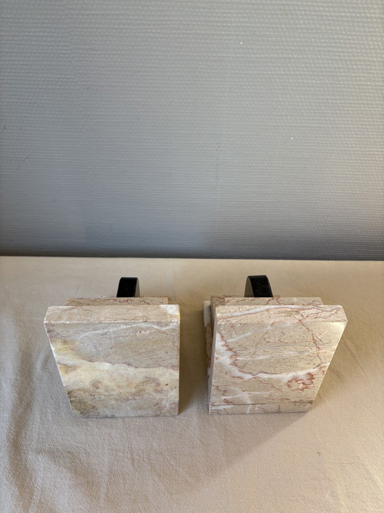 Image 1 of Vintage marble Art Deco style set of bookends