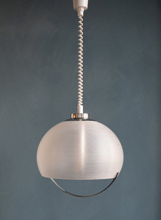 Image 1 of Space Age Plastic Pendant Lamp with Metal Bracket