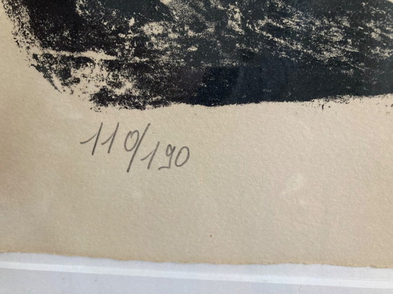 Lithographie Noir et Blanc de Bram van Velde, 1966 – Objets d'art, Papier, Verre (photo 3 of 5)