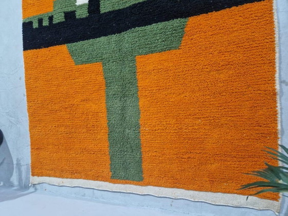 Image 1 of Mehrfarbige Berber-Tapis aus Leinen, 300 x 200 cm