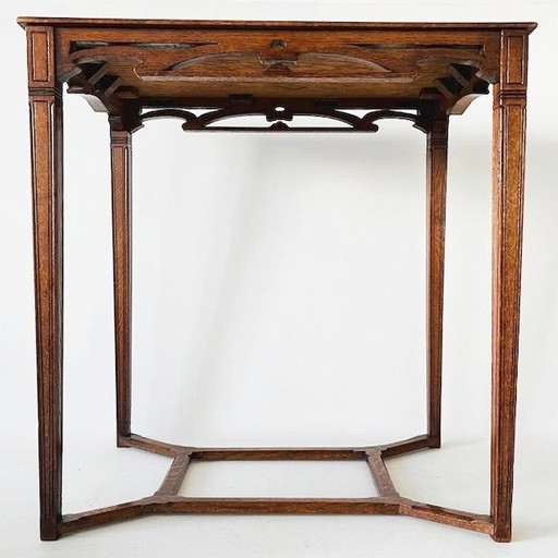 Table d'appoint antique Art Nouveau en bois courbé 1890
