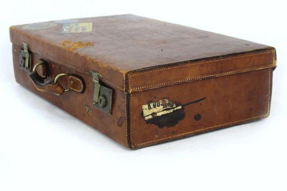 Valise en cuir pour participant aux Jeux olympiques de Berlin, par Alfred Lerbletier, années 1930 (photo 12 of 21)