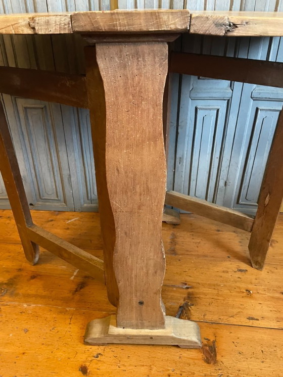 Image 1 of Mesa de cata de vinos Mesa plegable francesa del siglo XIX