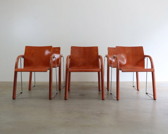 6x Chaises Thonet S320 Design Schneider & Böhme – Chaises de salle à manger, Metal, Wood, Modern (photo 11 of 16)