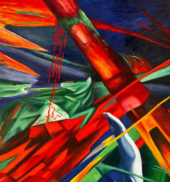 Image 1 of Tierschicksale (1913) - Franz Marc - hand-painted oil on canvas (rolled)