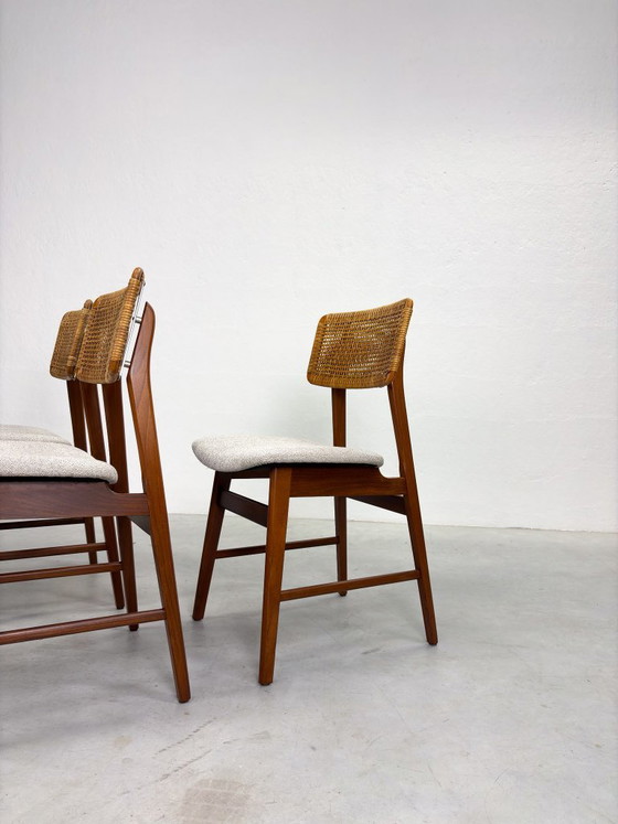 Set of Vintage Dining Chairs with Woven Cane Backrest – Wood (photo 6 of 19)