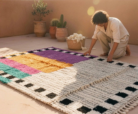 Grande tappeto berbero fatto a mano 2.5 x 1.5 m – Tappeti, Wool (photo 5 of 10)