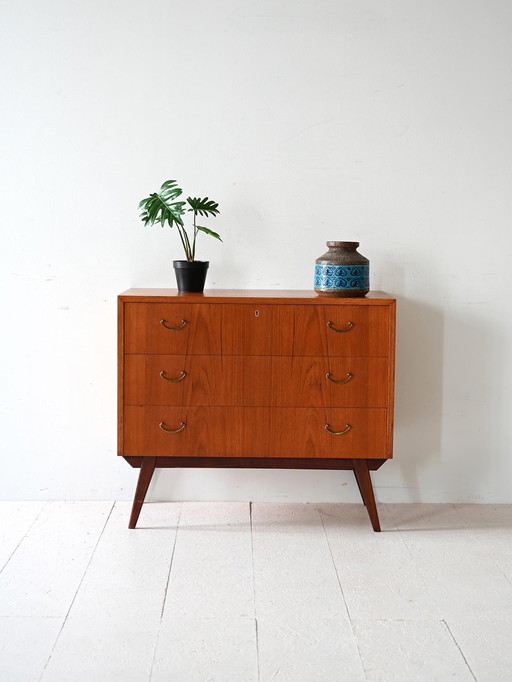 1950s/60s Scandinavian Teak and Mahogany Chest