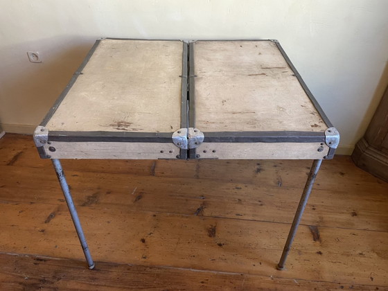 Image 1 of Mesa plegable para picnic con funda de tela para coche, estilo francés