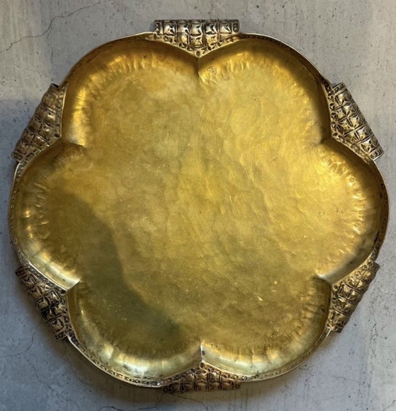 Image 1 of Georg Mendelssohn (1886-1955) piatto da portata Jugendstil in rame martellato 1921