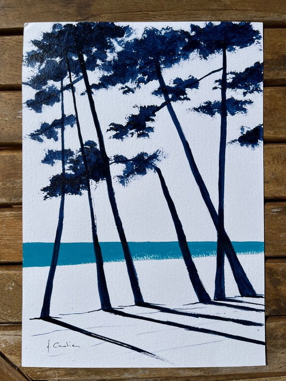 Ink and acrylic on framed paper. – Paintings & Drawings (photo 4 of 9)