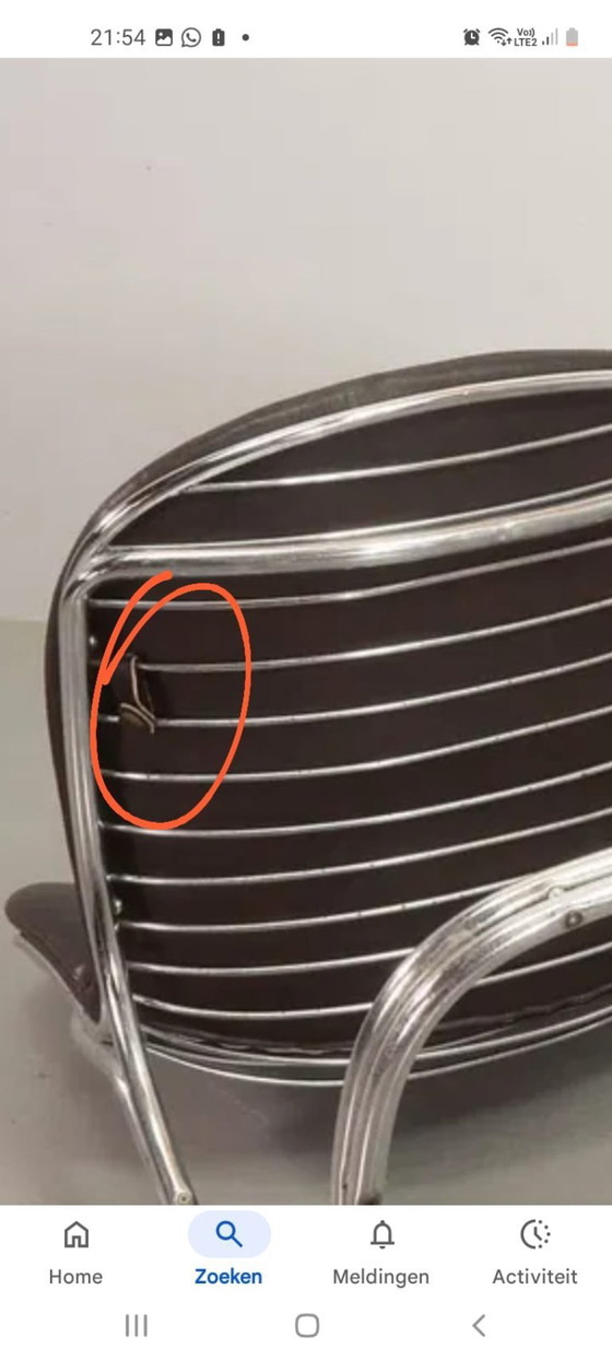 Image 1 of Set of 6 Gastone Rinaldi chairs (bordeaux)