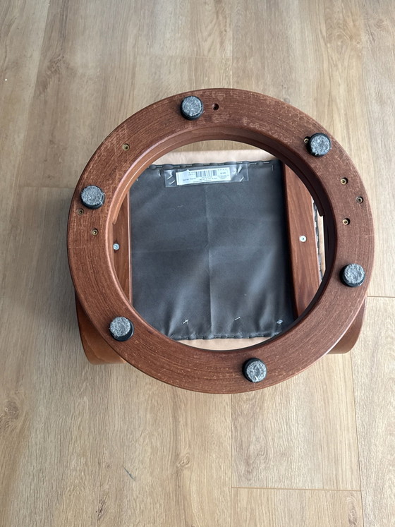 Magnifique pouf Himolla comme neuf – Poufs & repose-pieds, Cuir, Bois (photo 5 of 6)