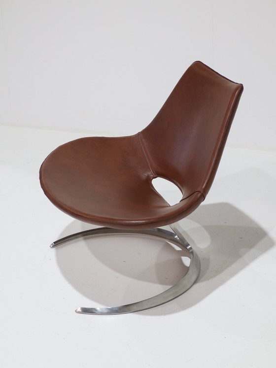 Scimitar Chair IS63 Fabricius and Kastholm Ivan Schlechter – Fabricius en Kastholm, Armchairs, Metal, Leather (photo 4 of 15)