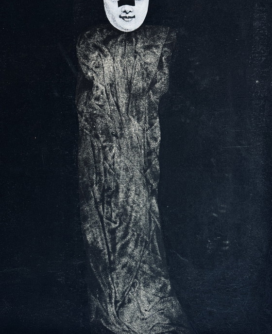 Image 1 of Robert Detheux / Seltene surrealistische Collage / Die Frau mit den zwei Gesichtern