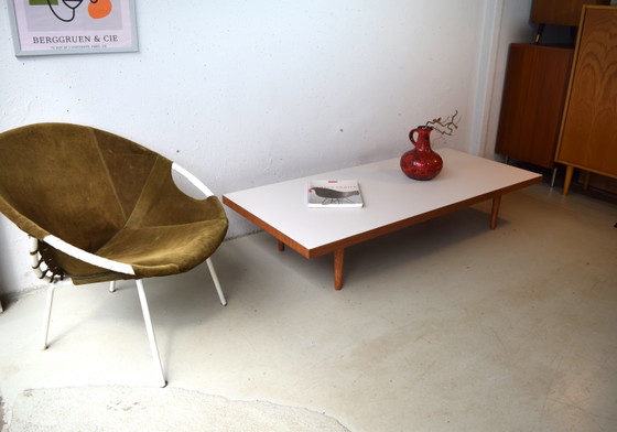 Image 1 of Large 1950s Coffee Table Vintage Coffee Table Mid Century Table 