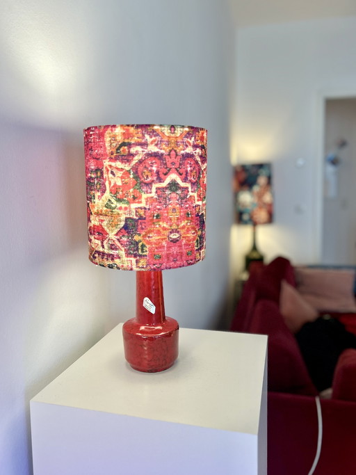 Zomerlamp geschikt voor buiten - gemaakt van een vaas uit het midden van de vorige eeuw, hergebruikt