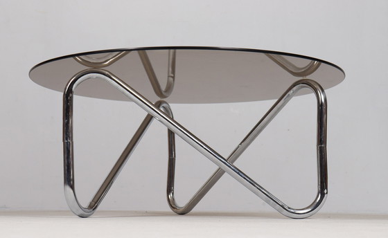 Image 1 of  Französischer Stahlrohr Coffee Table/Couchtisch, Der 1970Er Jahre