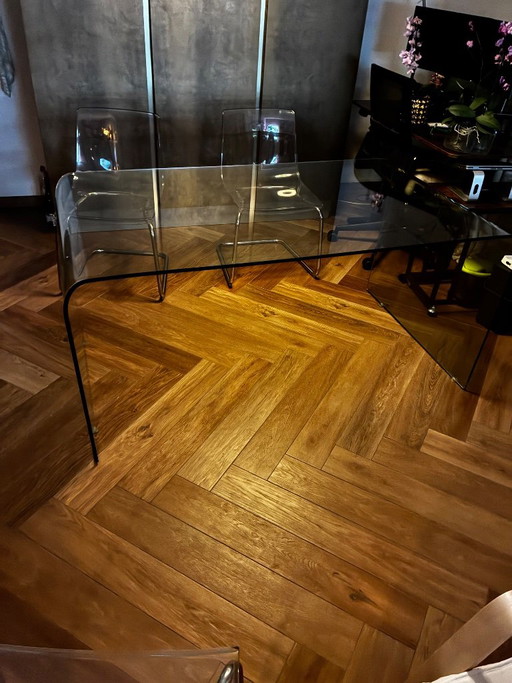 Eettafel glas jaren 90