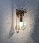 Applique murale italienne vintage de style Hollywood Regency/Murano