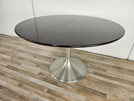 Image 1 of Extendable 1970s chrome-plated metal table