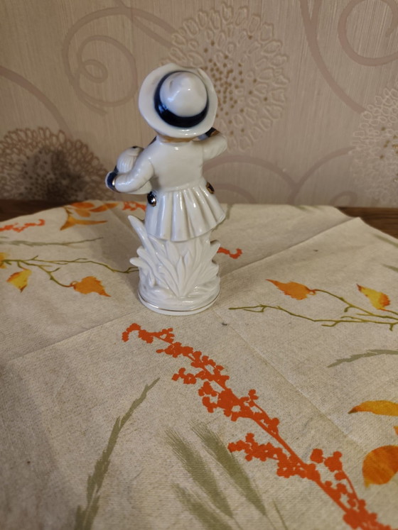 Figurine vintage en porcelaine, Objets déco, Bleu (photo 5 sur 6)
