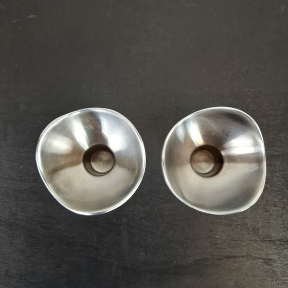 Image 1 of 2x Bloom candlesticks Helle Damkjaer for Georg Jensen