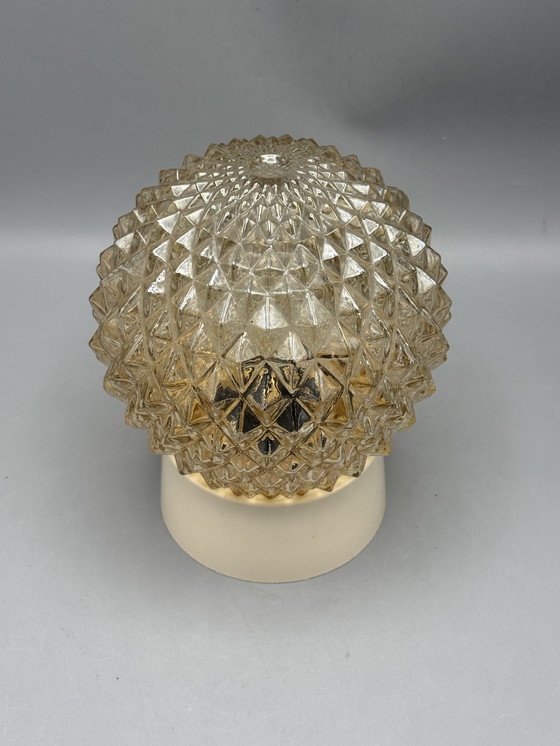 Image 1 of Vintage ceiling lamp in cut glass