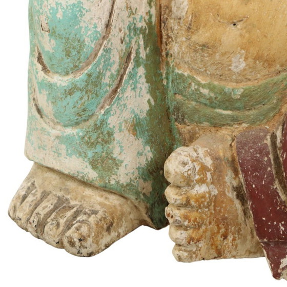 Image 1 of Grote Lachende Boeddha XL Hout