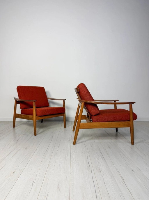 Sillón FD 164 vintage de teca de Arne Vodder para CADO, diseño danés, años 60