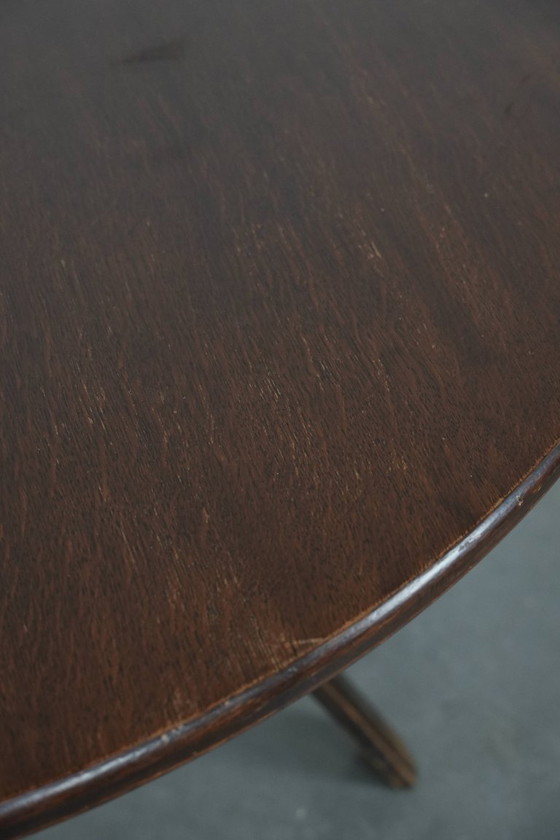 Image 1 of Dutch dining table/folding table from the 20th century, 105 cm diameter