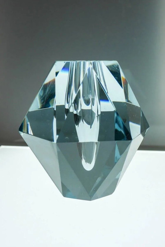 Image 1 of Diamond-shaped crystal vase from Strömbergshyttan