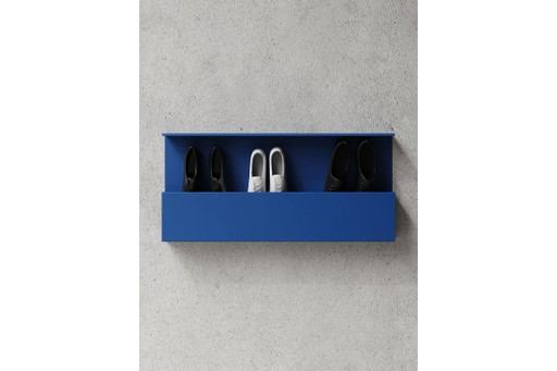 NICHBA Scatola porta scarpe 100 cm – Blu – kledingkasten, Metal
